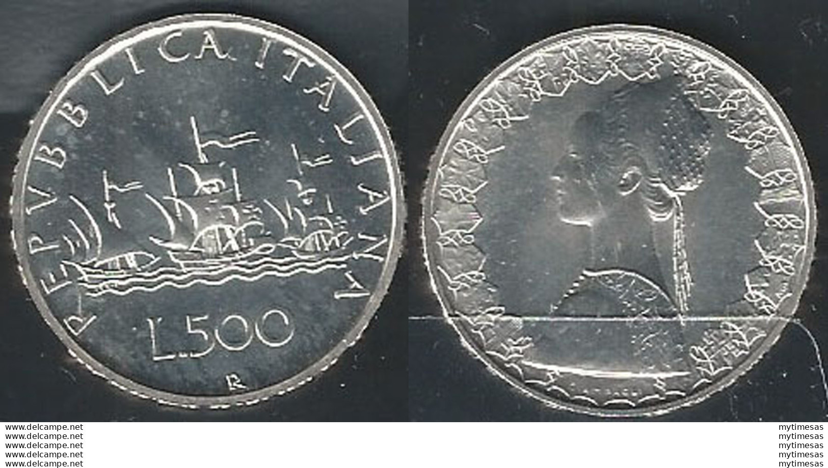 1992 Italia Lire 500 Caravelle Argento FDC - Other & Unclassified