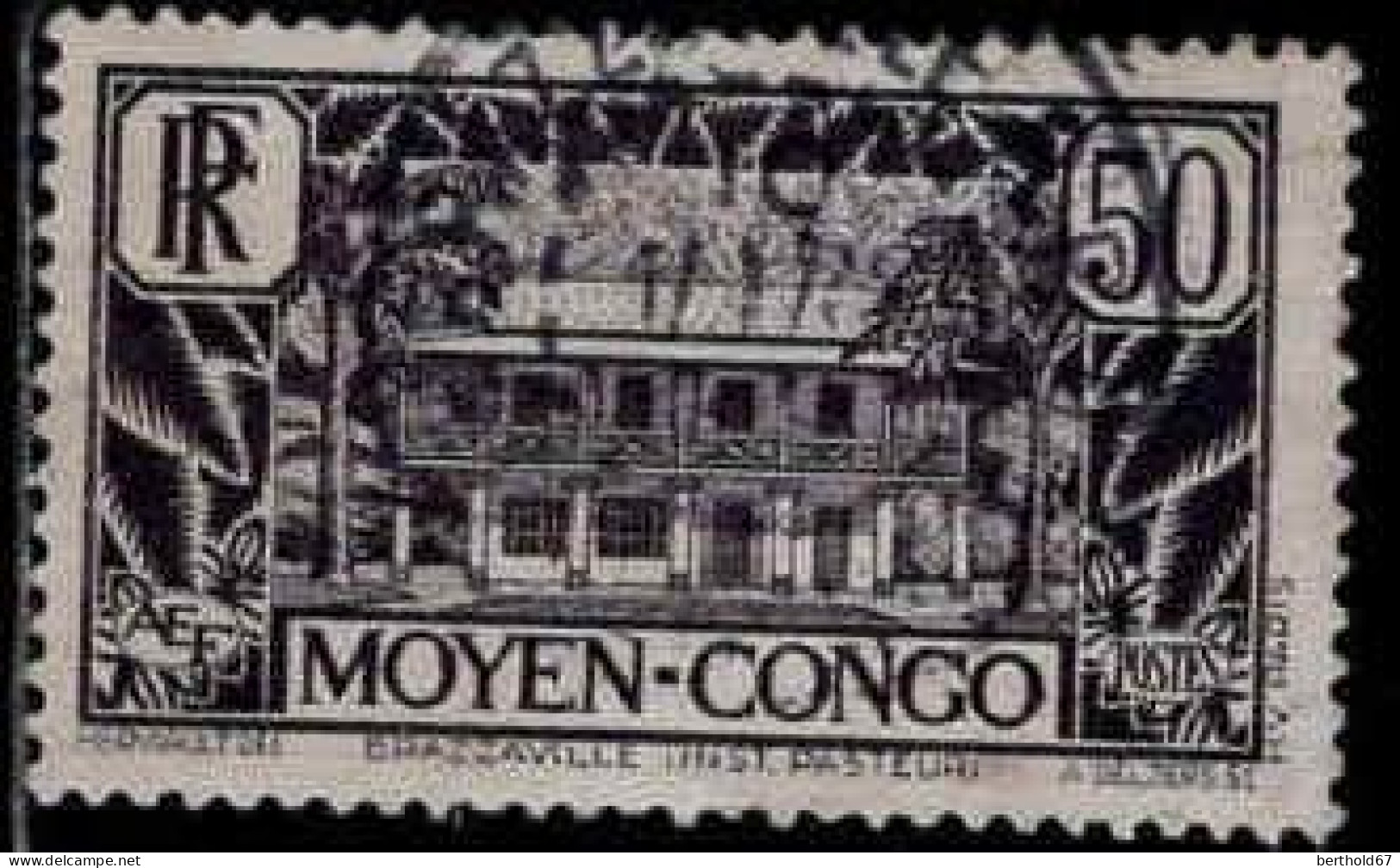 Moyen Congo Poste Obl Yv:124 Mi:78 Brazzaville Institut Pasteur (Beau Cachet Rond) - Gebruikt