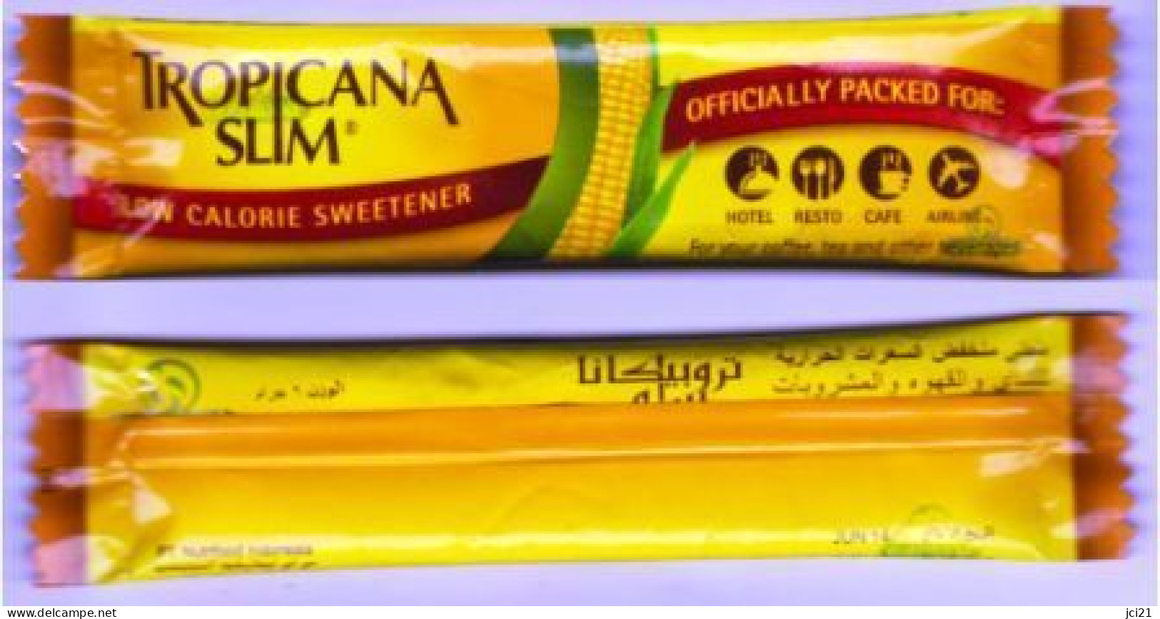 Stick De Sucre " TROPICANA SLIM " SUGAR - DUBAI Emirats Arabes Unis (scann Recto-verso) [S128]_Di201 - Sugars