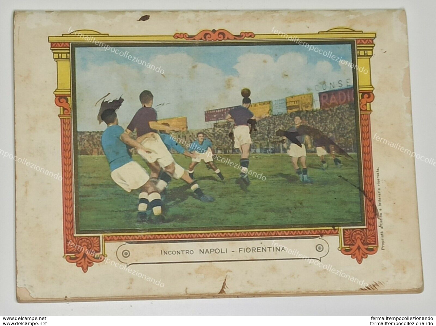 16  - Quaderno Fascista Calcio Napoli - Incontro Napoli Fiorentina - Libri