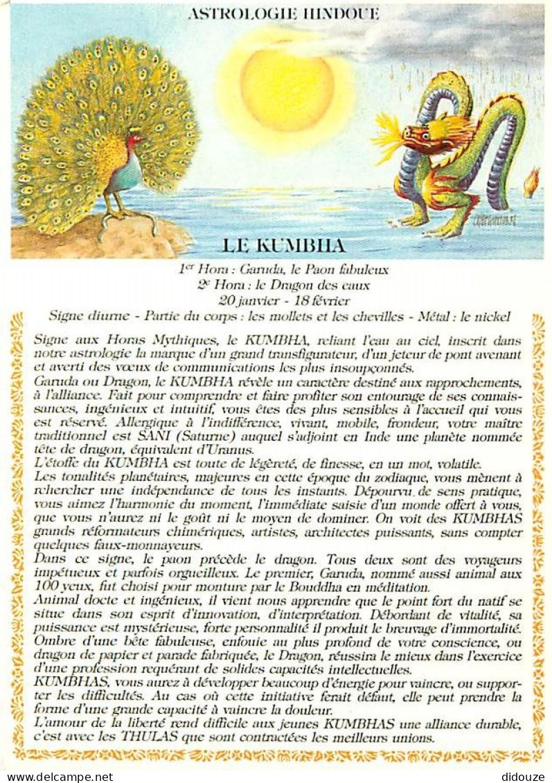 Astrologie - Astrologie Hindoue - Le Kumbha - Illustration Chantal Beaumont - CPM - Carte Neuve - Voir Scans Recto-Verso - Astrologie