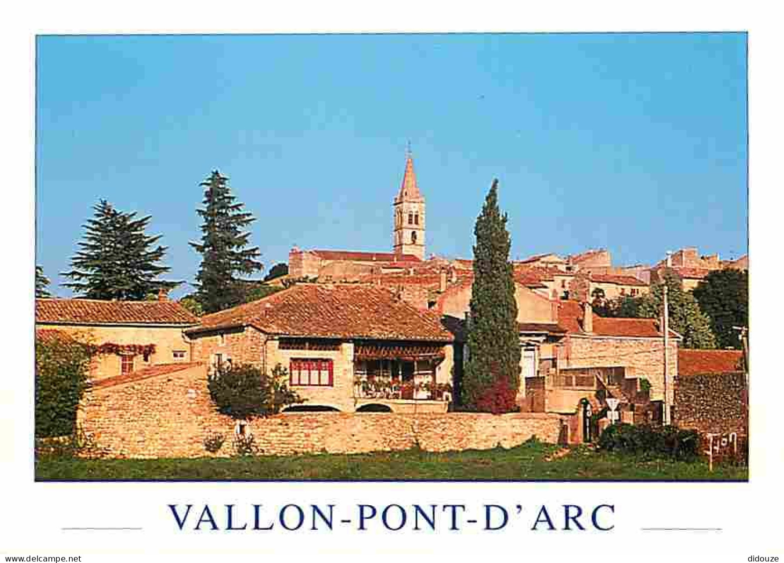 07 - Vallon Pont D'Arc - Vue Générale - Flamme Postale De Rosières - CPM - Voir Scans Recto-Verso - Vallon Pont D'Arc