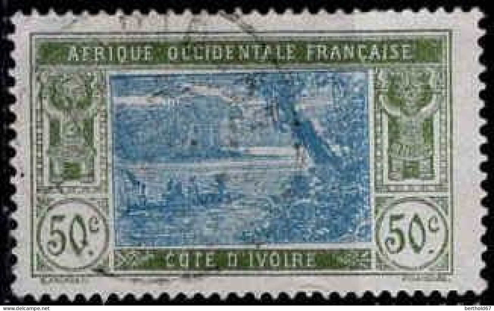 Côte D'Ivoire Poste Obl Yv: 69 Mi:70 Lagune Ebrié (cachet Rond) - Gebraucht