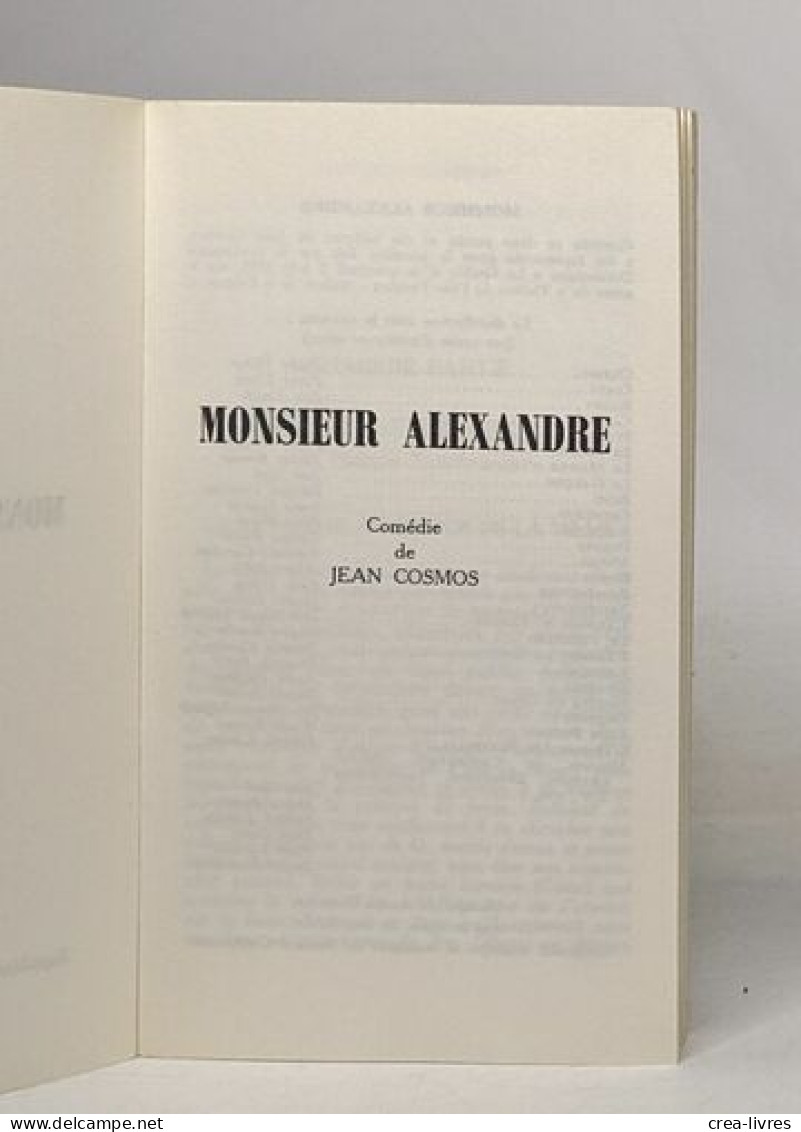 Monsieur Alexandre - Französische Autoren