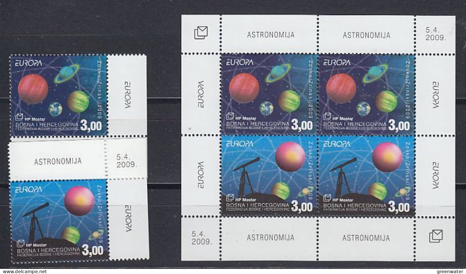 Europa Cept 2009 Bosnia-Herz. Mostar 2v + M/s ** Mnh (59329) - 2009