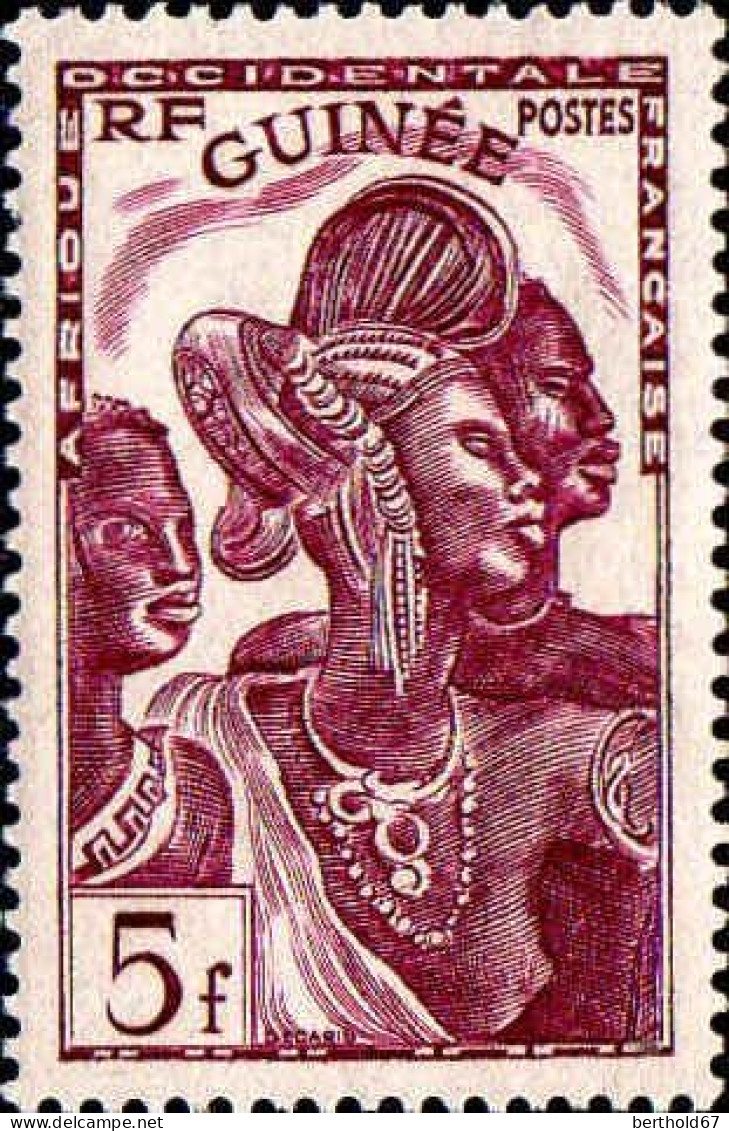 Guinée Poste N** Yv:144 Mi:158 Jeune Femme Indigène - Unused Stamps