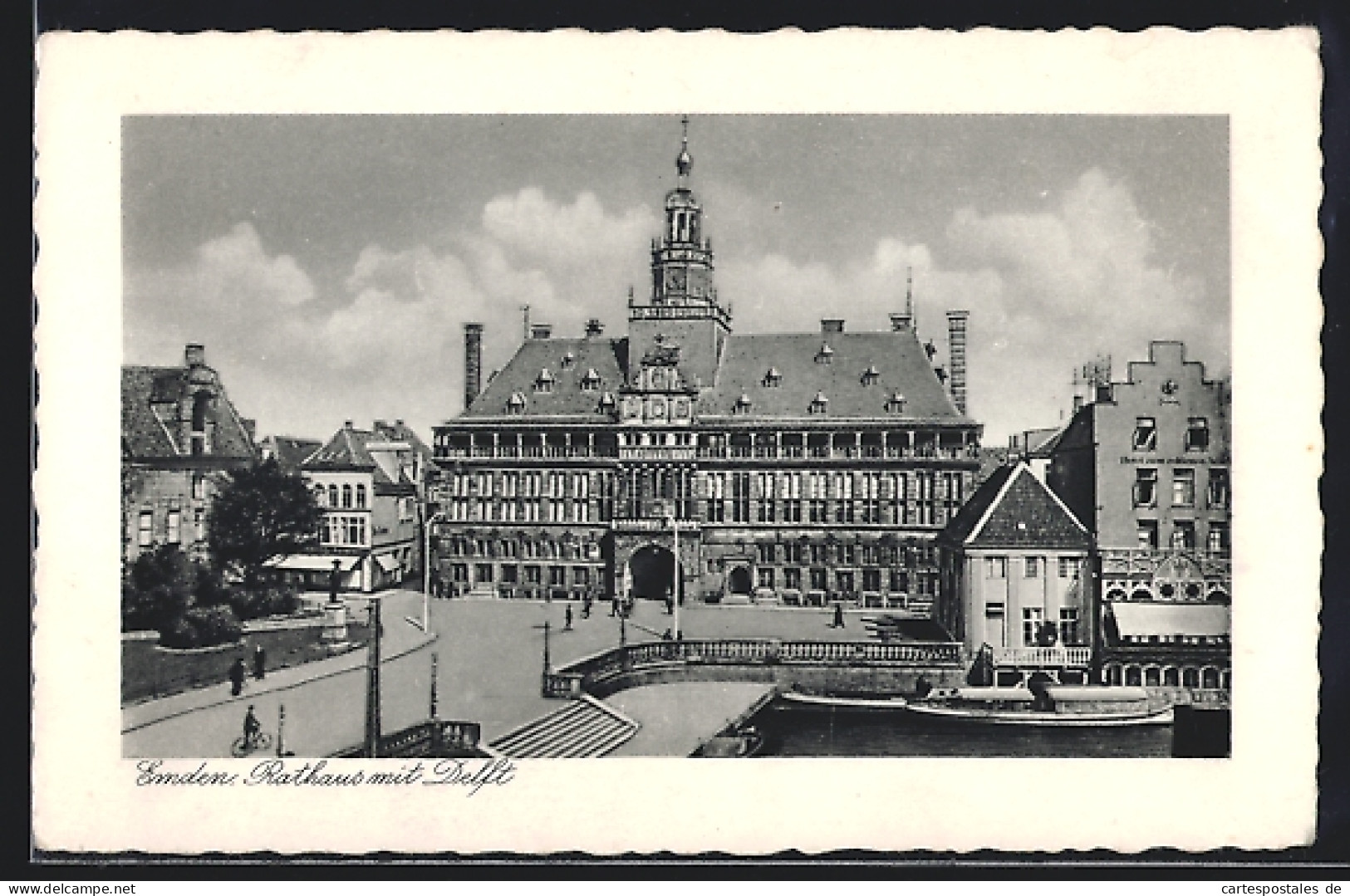 AK Emden, Rathaus Mit Delft  - Emden