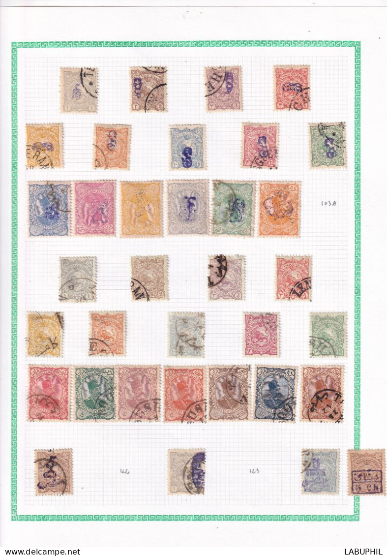 IRAN Dispersion Collection Oblitéré 1894/98 - Iran