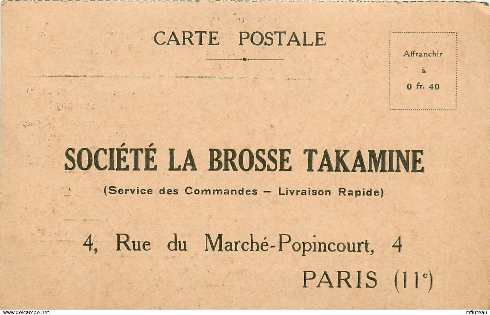 75* PARIS (11)  Carte - StÃ© « la Brosse Takamine»        RL15,0130 - Santé