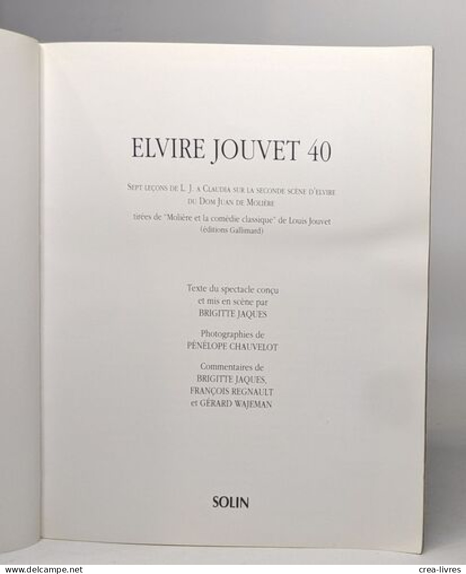 ELVIRE JOUVET 40 - Auteurs Français
