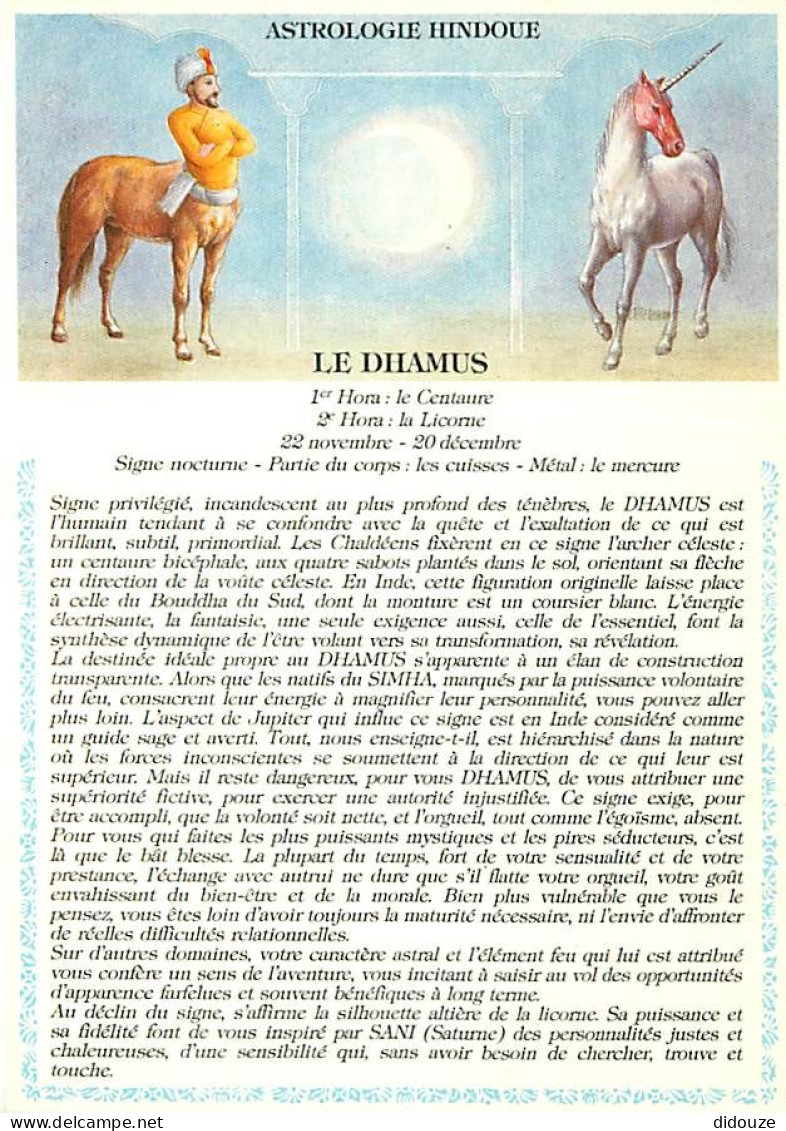 Astrologie - Astrologie Hindoue - Le Dhamus - Illustration Chantal Beaumont - CPM - Carte Neuve - Voir Scans Recto-Verso - Astrología