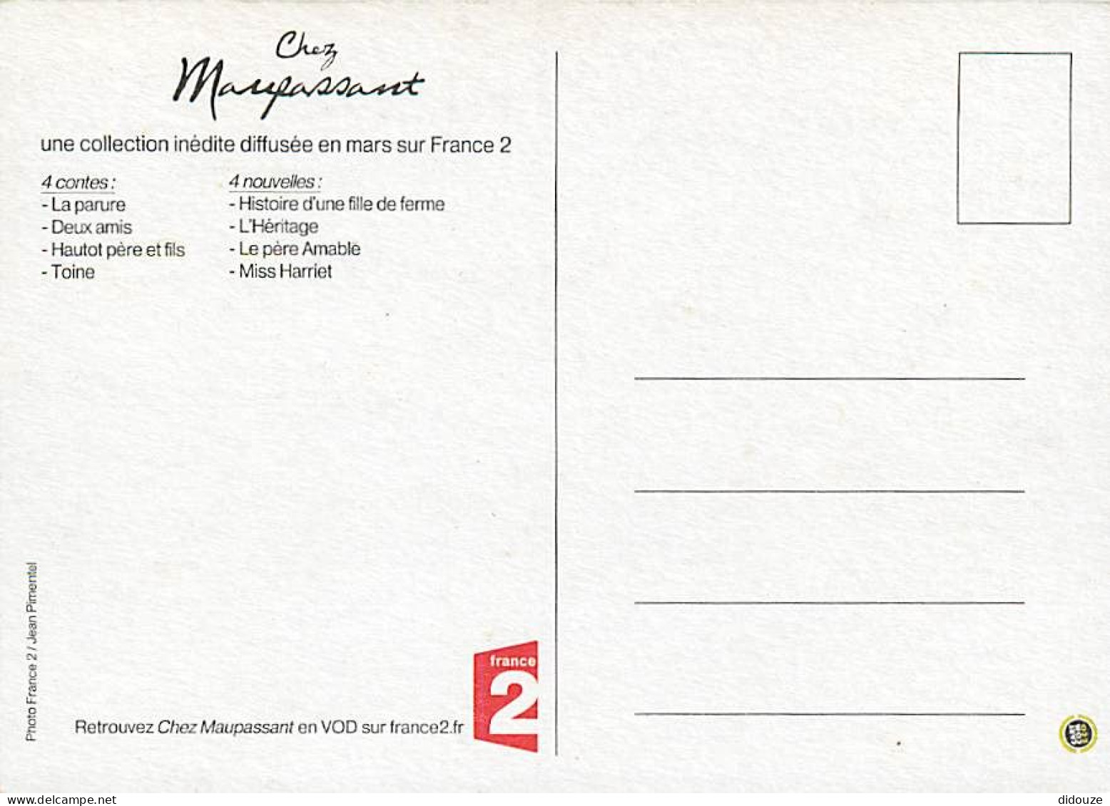 Cinema - Série TV - Chez Maupassant - L'Héritage - Eddy Mitchell - France 2 - Carte Neuve - CPM - Voir Scans Recto-Verso - TV-Reeks