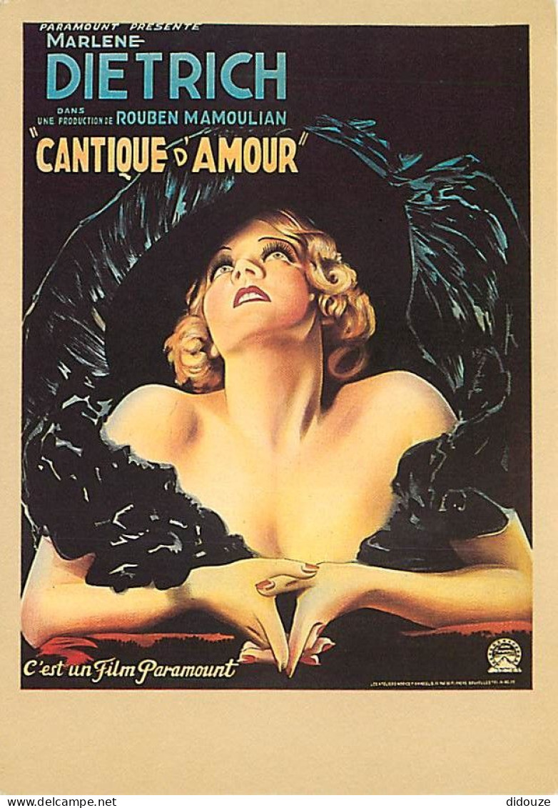 Cinema - Affiche De Film - Cantique D'Amour - Marlène Dietrich - CPM - Voir Scans Recto-Verso - Affiches Sur Carte