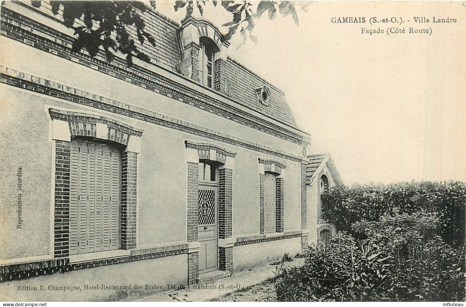 78* GAMBAIS  Villa Landru -  Facade    RL28,0175 - 1939-44 Iris