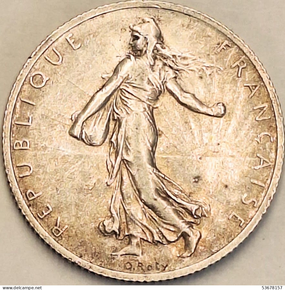 France - 2 Francs 1914, KM# 845.1, Silver (#4098) - 2 Francs