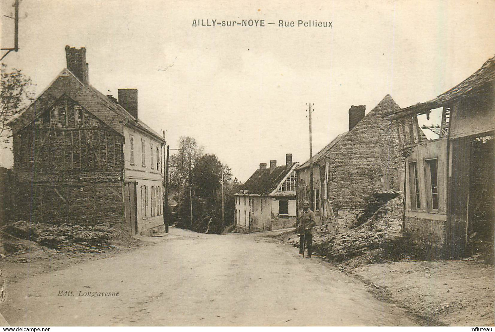 80* AILLY S/NOYE  Rue Pellieux   WW1   RL31,0484 - Ailly Sur Noye