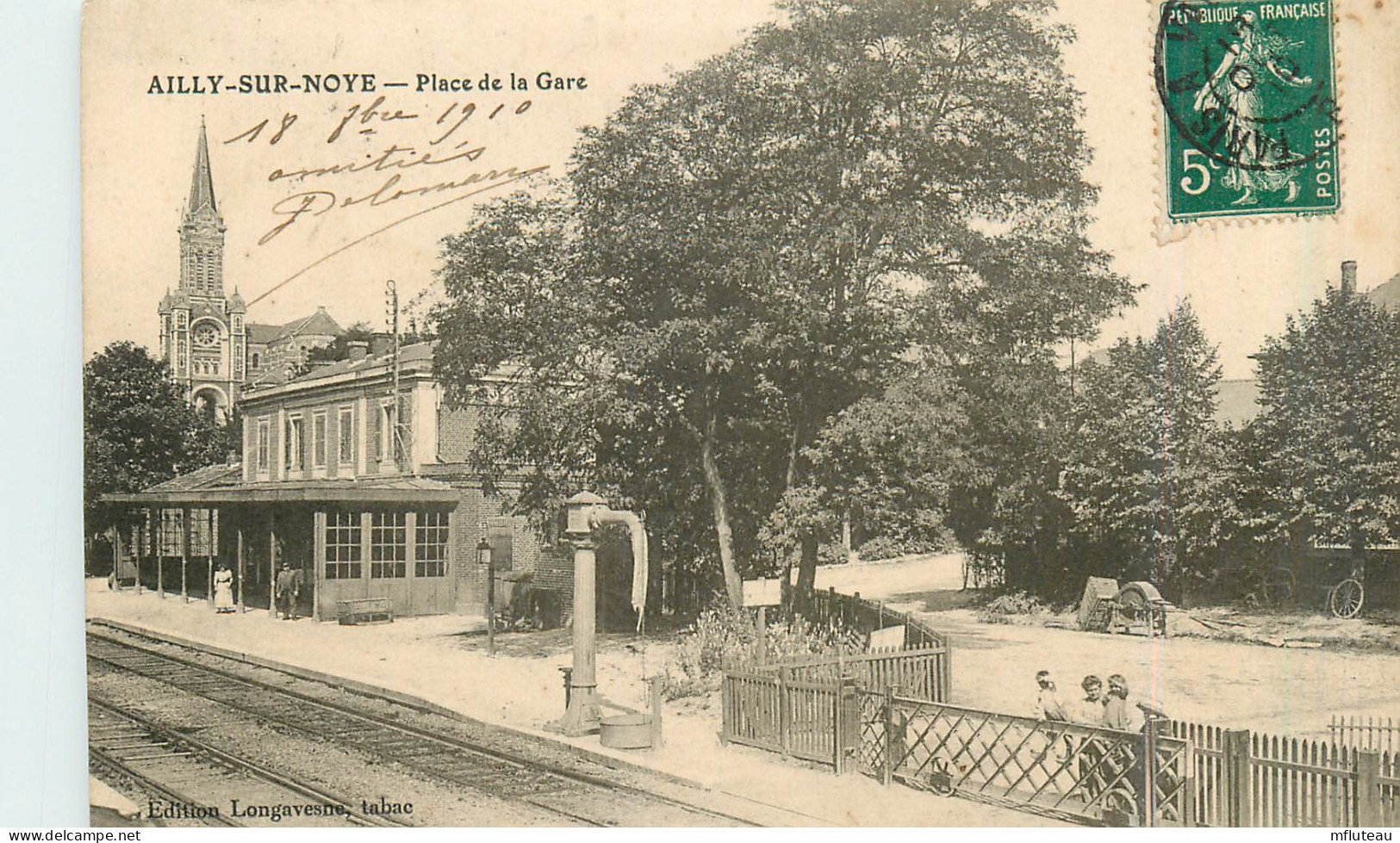 80* AILLY S/NOYE  Place De La Gare    RL31,0459 - Ailly Sur Noye