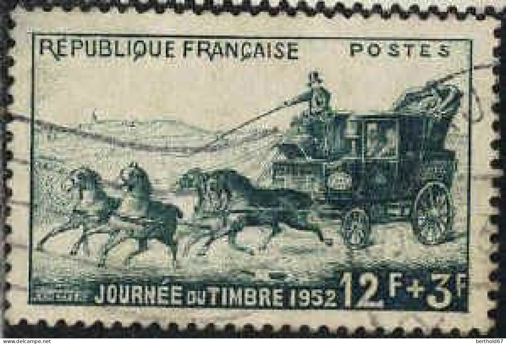 France Poste Obl Yv: 919 Mi:937 Journée Du Timbre Malle-poste (Beau Cachet Rond) (Thème) - Diligencias