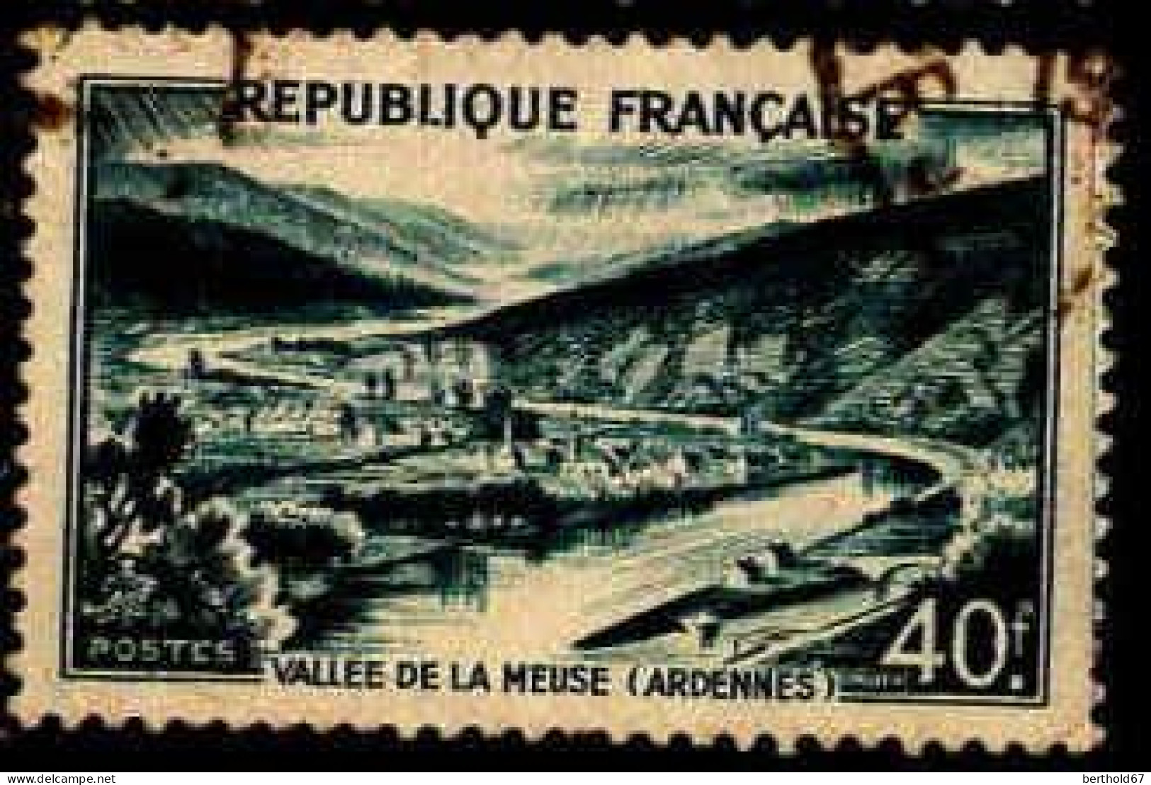 France Poste Obl Yv: 842A Mi:859 Vallée De La Meuse Ardennes (cachet Rond) - Usados