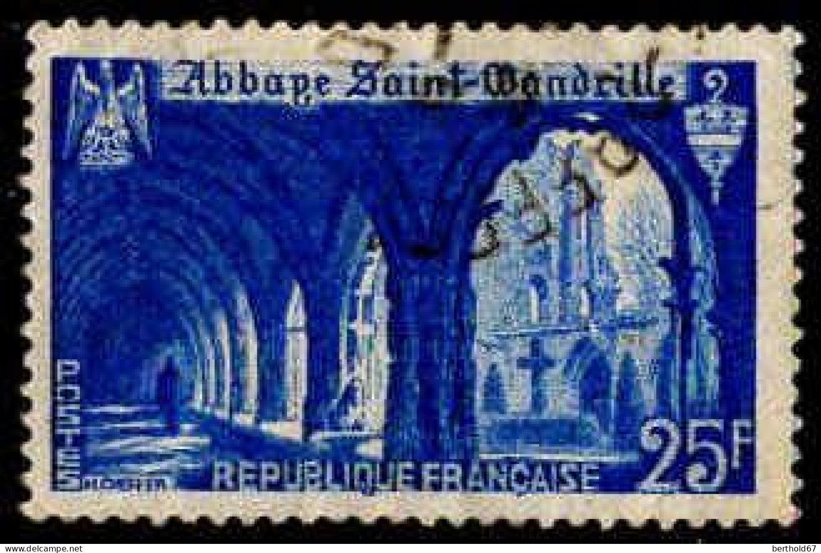 France Poste Obl Yv: 842 Mi:858 Abbaye De St-Wandrille (Beau Cachet Rond) - Usati
