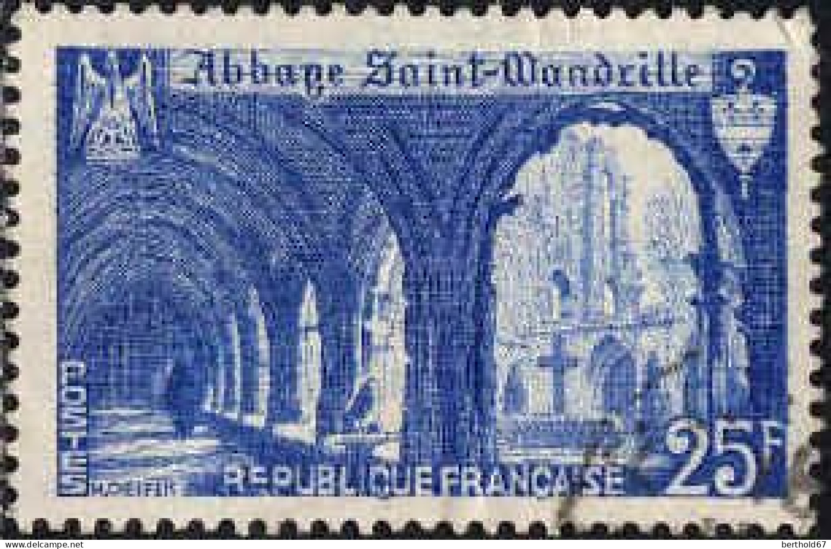 France Poste Obl Yv: 842 Mi:858 Abbaye De St-Wandrille (cachet Rond) (Thème) - Klöster