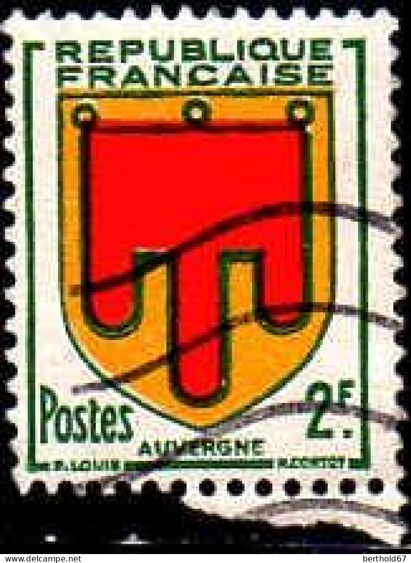 France Poste Obl Yv: 837 Mi:849 Auvergne Armoiries (Lign.Ondulées) (Thème) - Stamps
