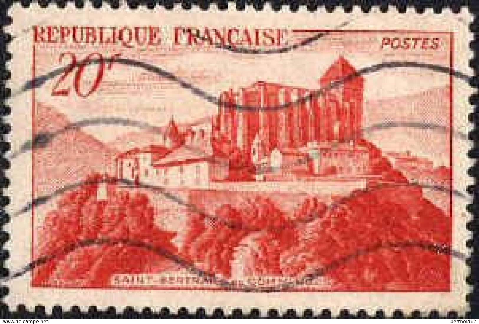 France Poste Obl Yv: 841A Mi:857 St-Bertrand De Comminges (Lign.Ondulées) (Thème) - Abbazie E Monasteri