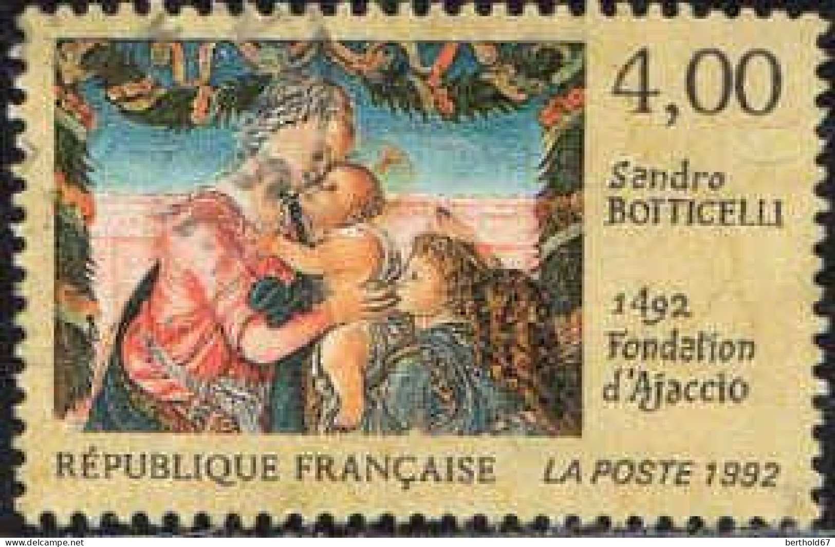 France Poste Obl Yv:2754 Mi:2898 Sandro Botticelli La Vierge & L'Enfant (cachet Rond) - Gebraucht