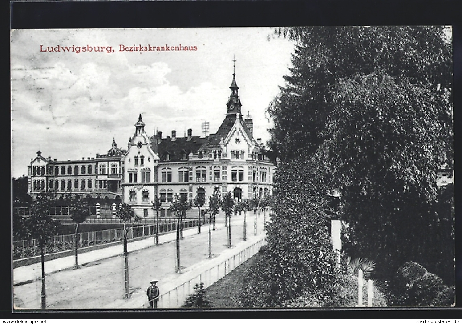 AK Ludwigsburg, Blick Auf Das Bezirkskrankenhaus  - Ludwigsburg
