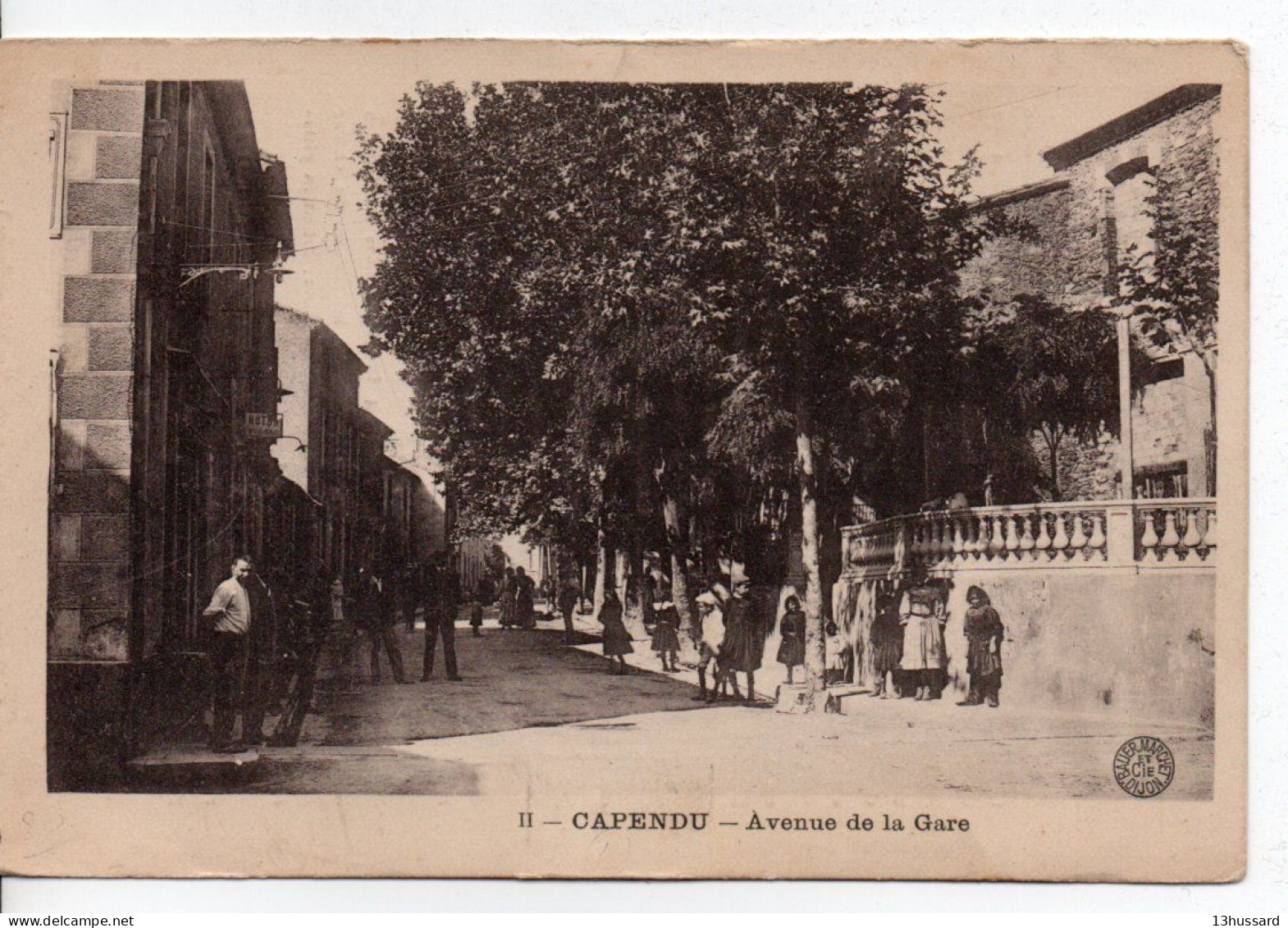 Carte Postale Ancienne Capendu - Avenue De La Gare - Capendu