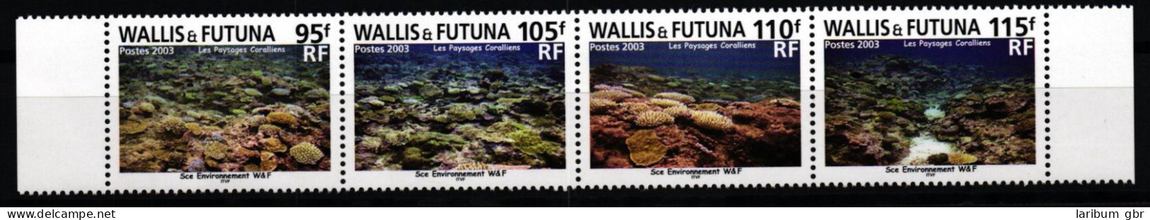 Wallis & Futuna 843-846 Postfrisch Viererstreifen / Korallen #KC701 - Autres & Non Classés