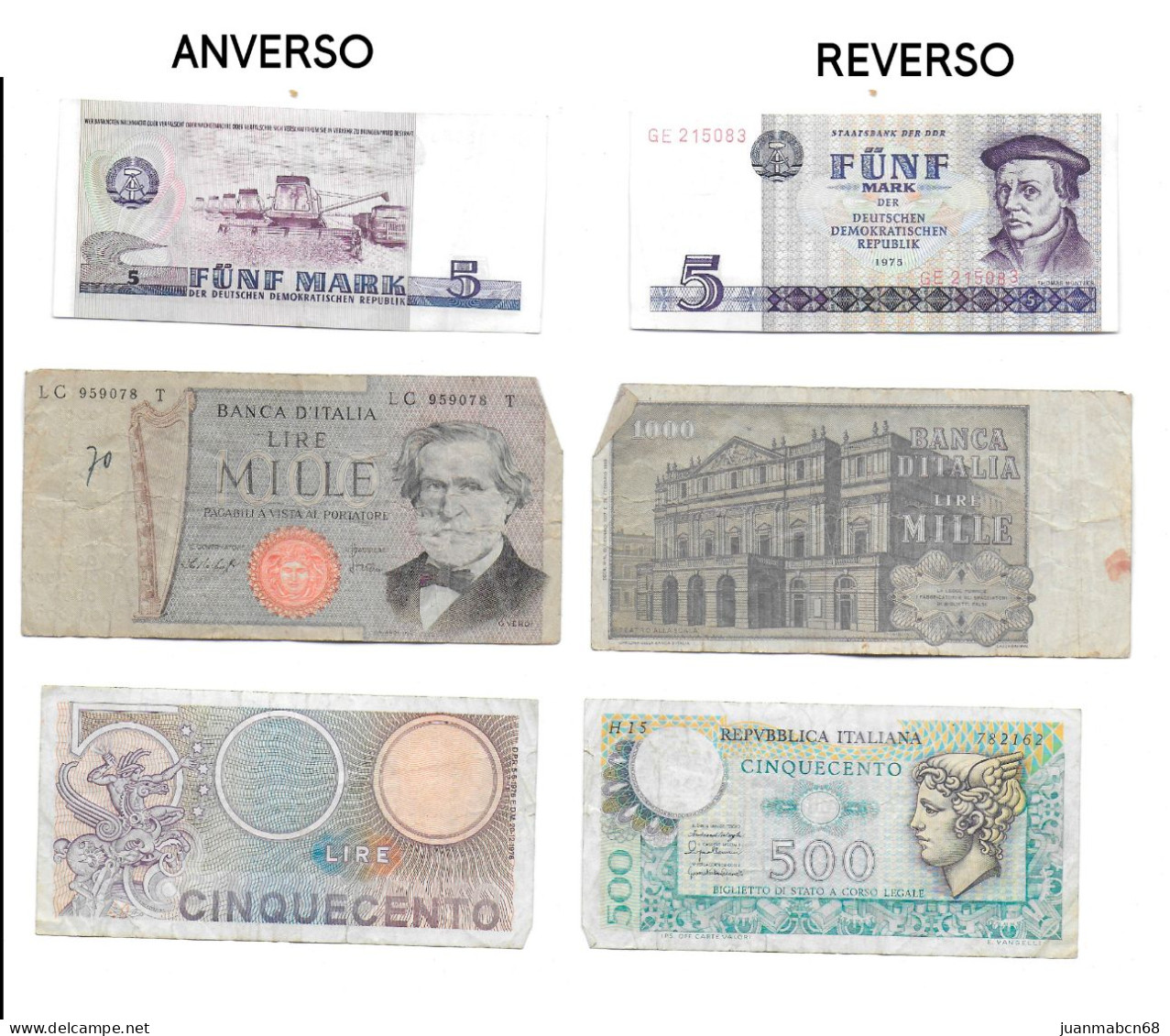 Coleccion de 26 billetes de todo el mundo (1940 / 1992)