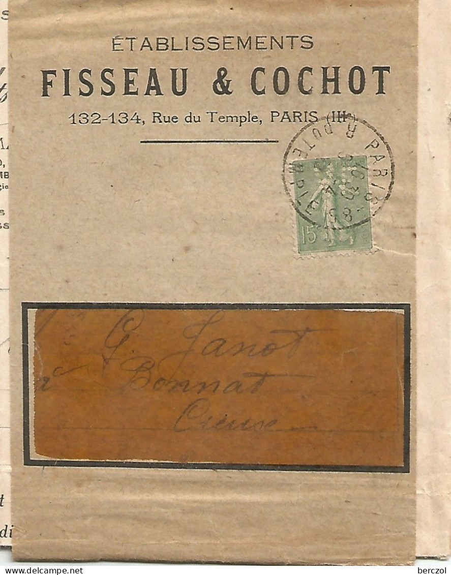FRANCE ANNEE 1903 N°130 PERFORE VF VENOT FERES 1 Cie 9 4 22 + FACTURES TB  - Covers & Documents