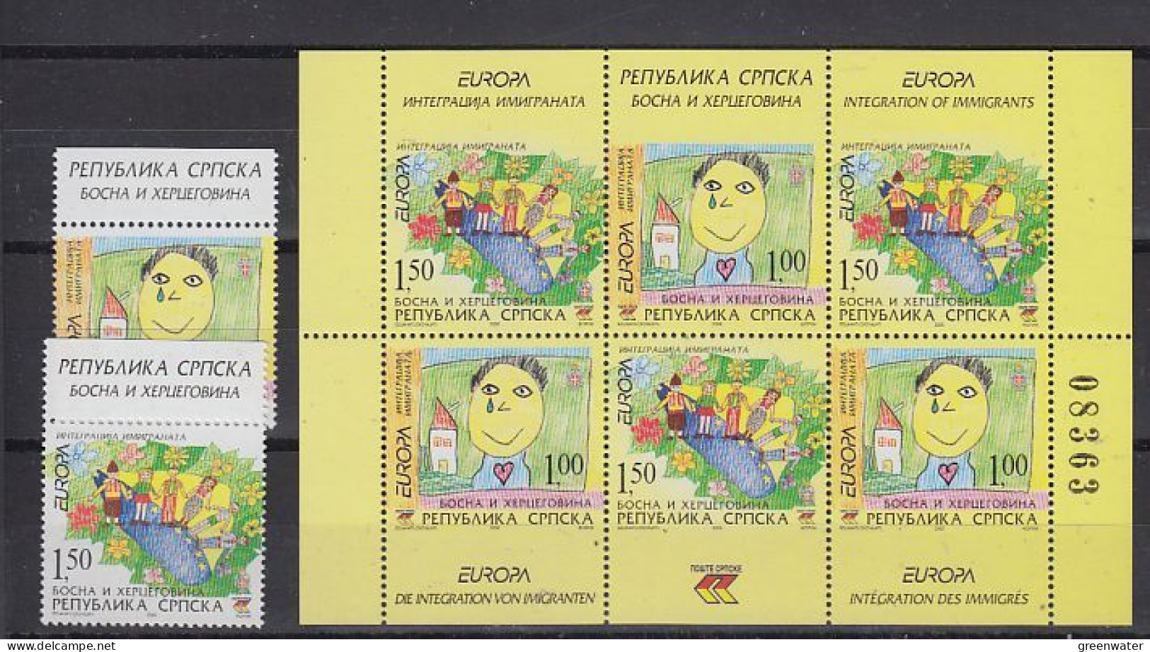 Europa Cept 2006 Bosnia-Herz. Serbia 2v + M/s ** Mnh (59335) - 2006