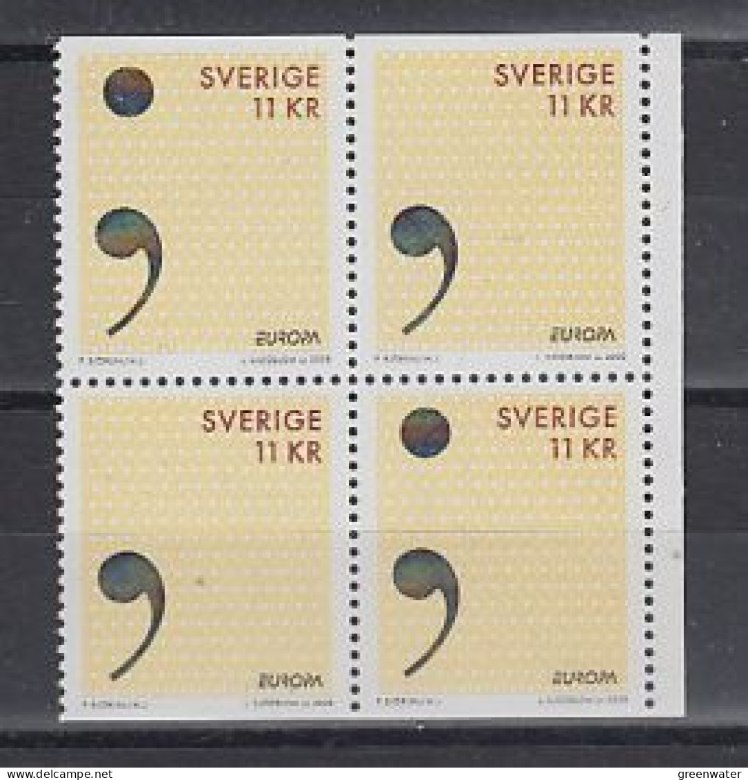 Europa Cept 2008 Sweden Bl Of 4 ** Mnh (59336) - 2008