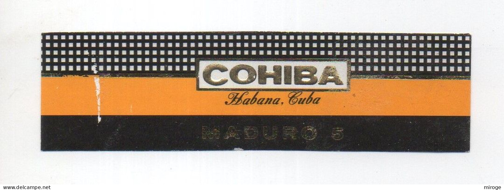 Cohiba, Bague De Cigare , Label : CUBA , Habana Cuba, Maduro 5 - Bauchbinden (Zigarrenringe)