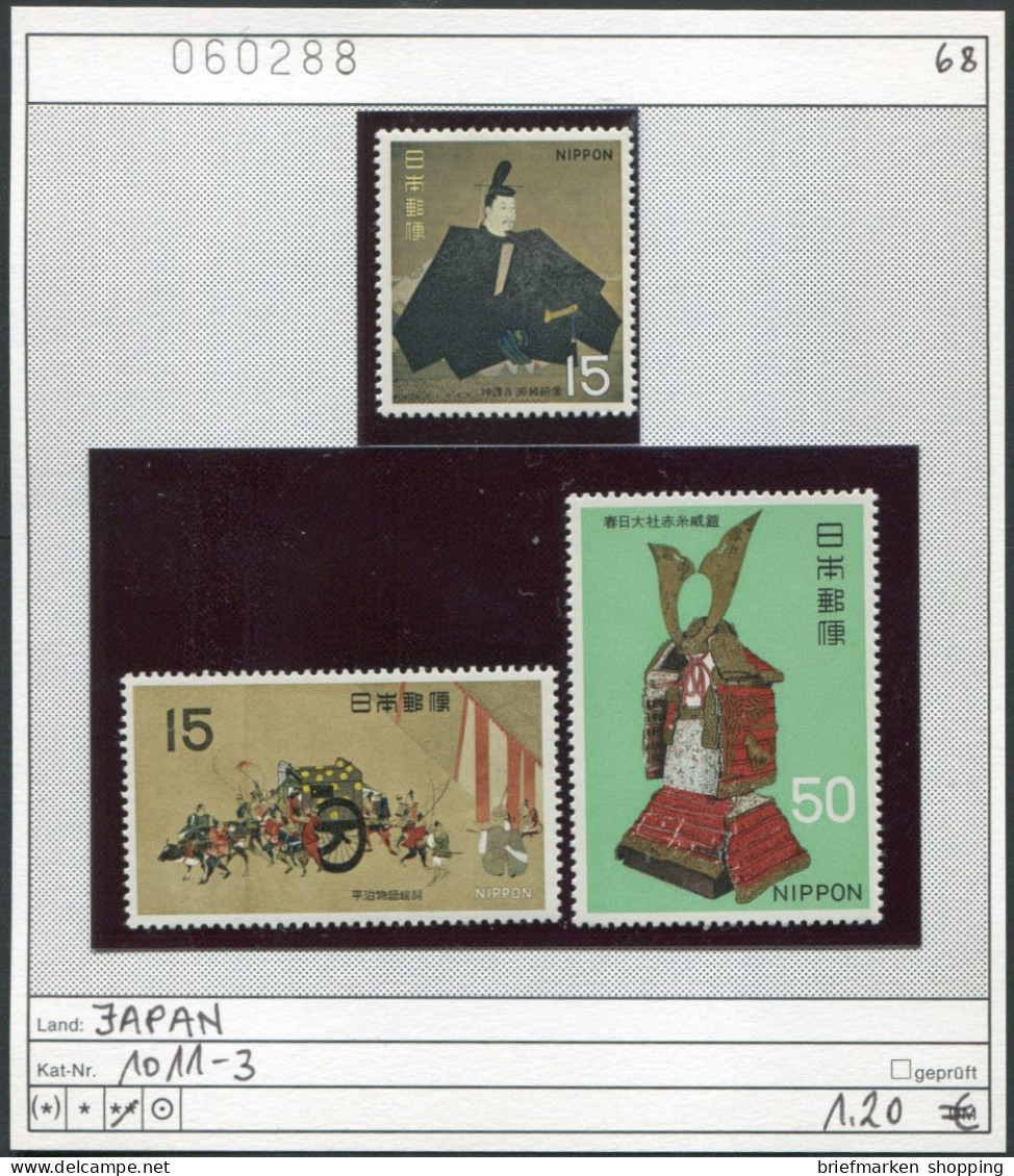 Japan 1968 - Japon 1968 - Nippon 1968 - Michel 1011-1013 - ** Mnh Neuf Postfris - Ungebraucht
