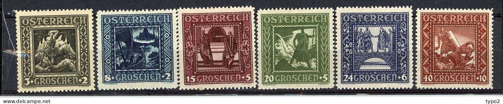 AUTRICHE - 1926 Yv. N° 368 à 373 Complet  *  Enfance Cote 10 Euro  BE  2 Scans - Ungebraucht