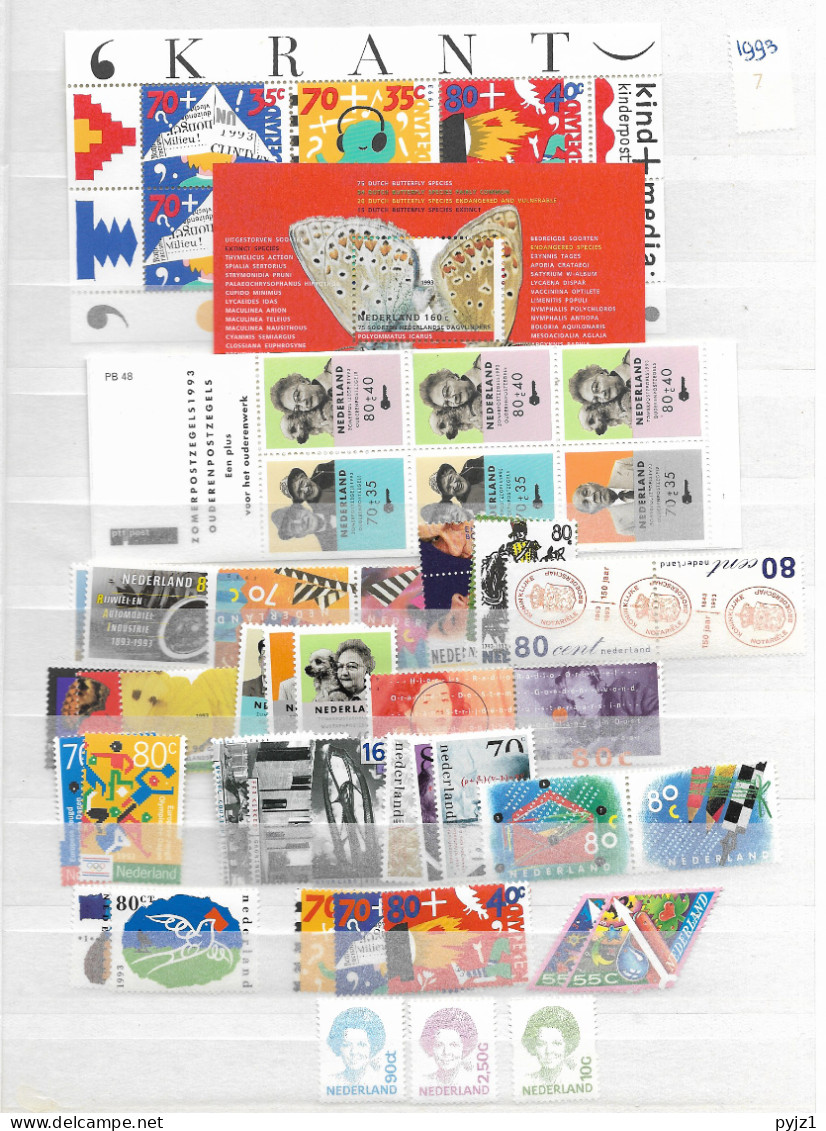 1993 MNH  Netherlands Complete According To Michel  Postfris** - Komplette Jahrgänge