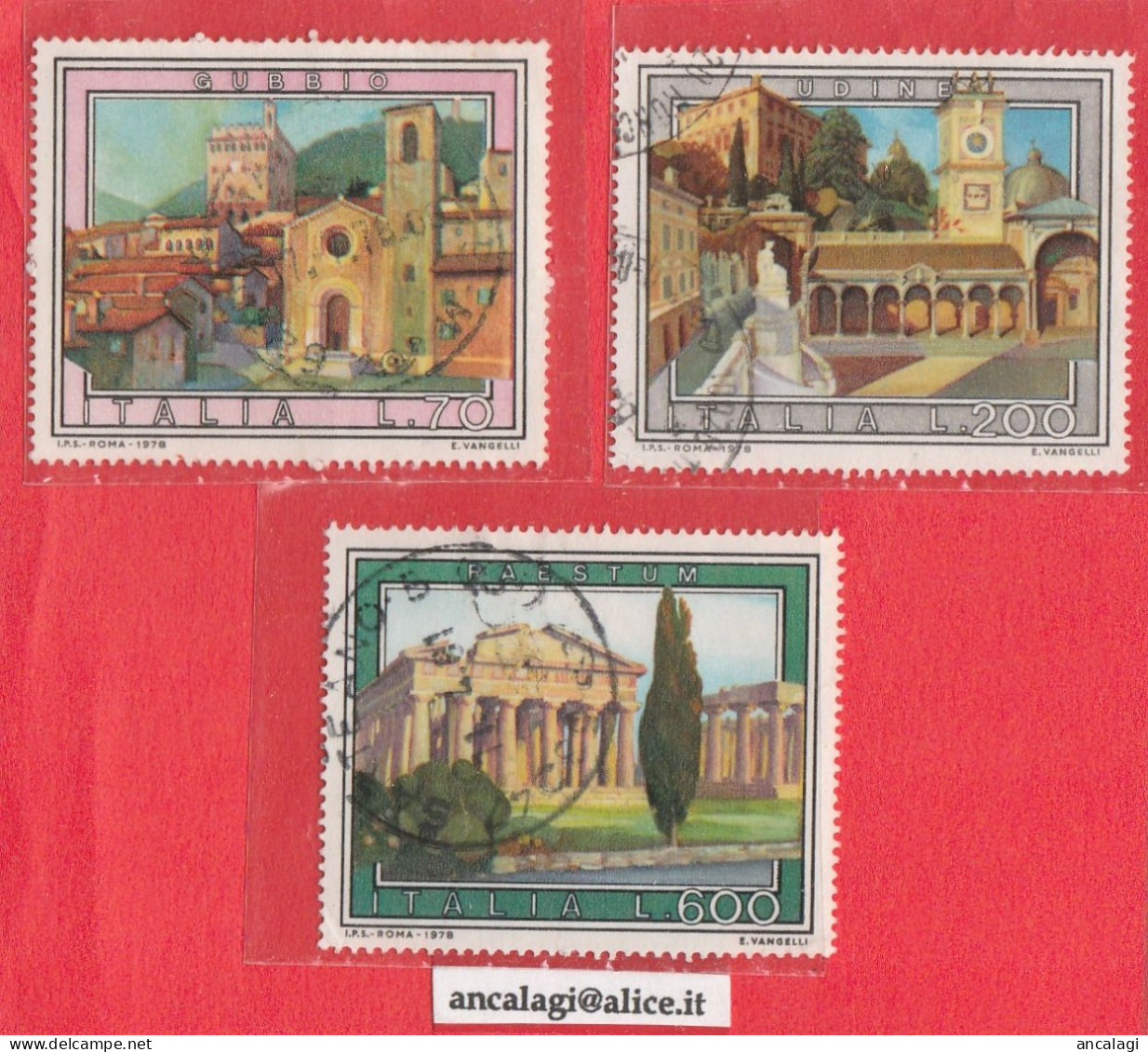 USATI ITALIA 1978 - Ref.0388A "PROPAGANDA TURISTICA" Serie Di 3 Val. - - 1971-80: Gebraucht