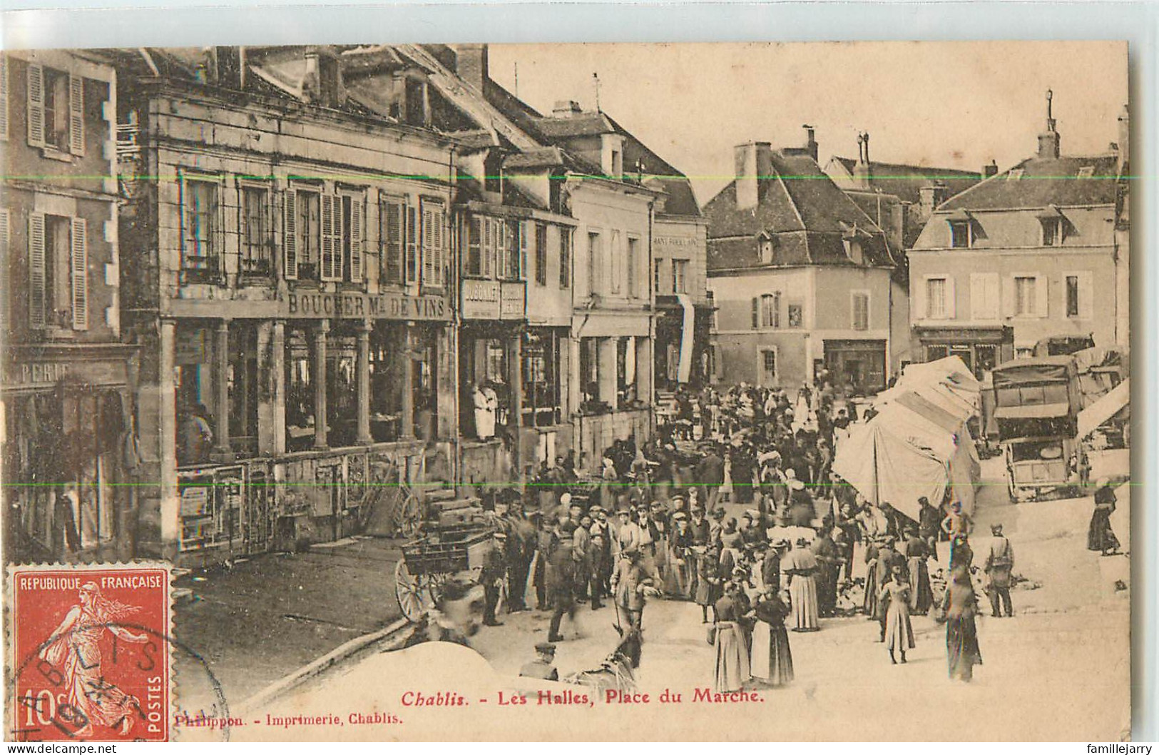 33448 - CHABLIS - LES HALLES PLACE DU MARCHE - Chablis