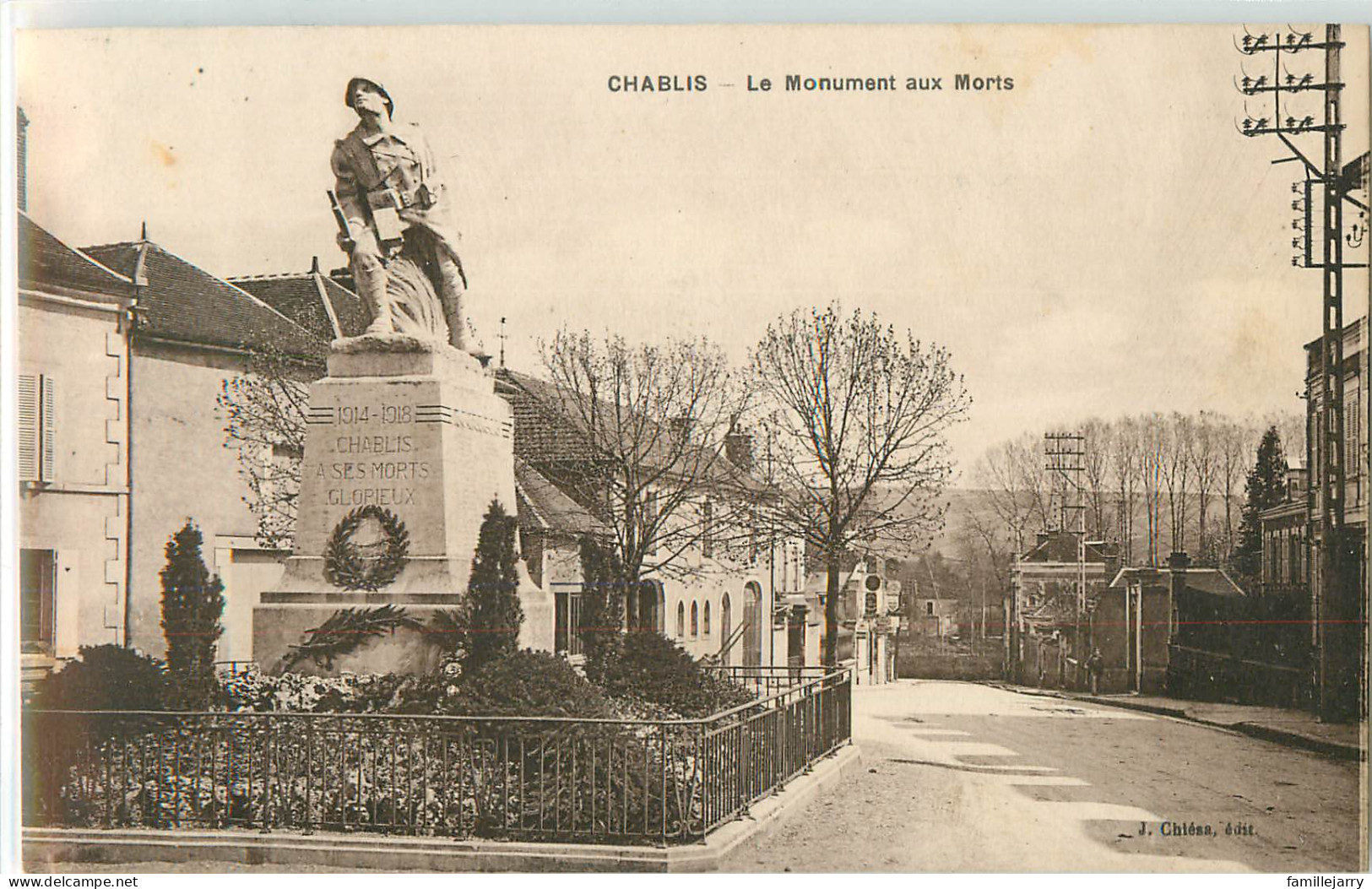 33461 - CHABLIS - LE MONUMENT AUX MORTS - Chablis