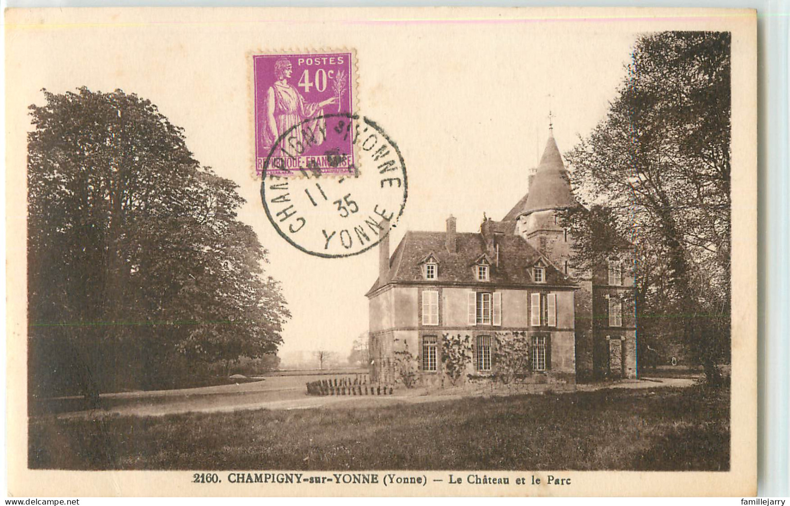 33400 - CHAMPIGNY SUR YONNE - LE CHATEAU ET LE PARC - Champigny