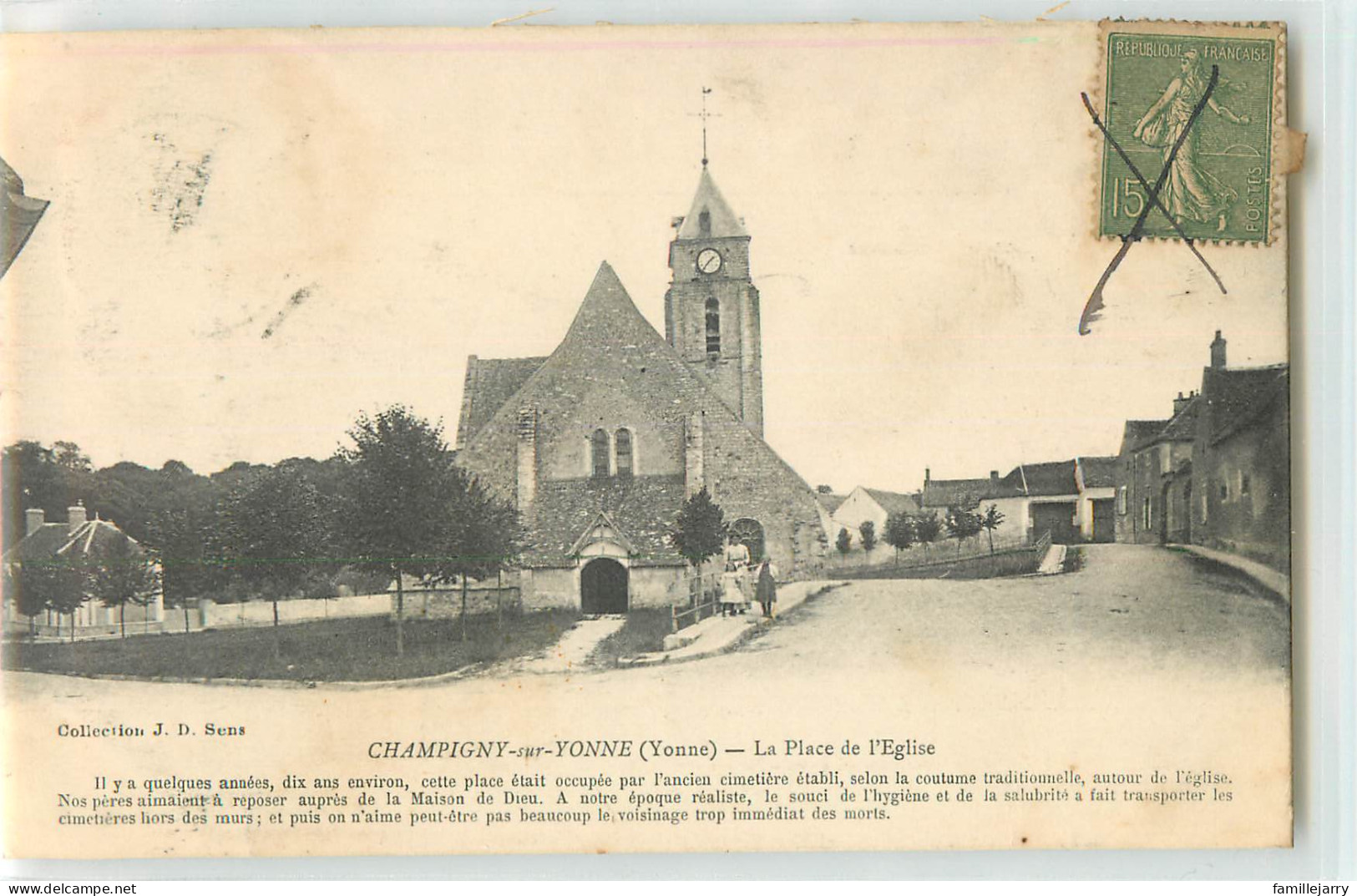 33401 - CHAMPIGNY SUR YONNE - LA PLACE DE L EGLISE - Champigny