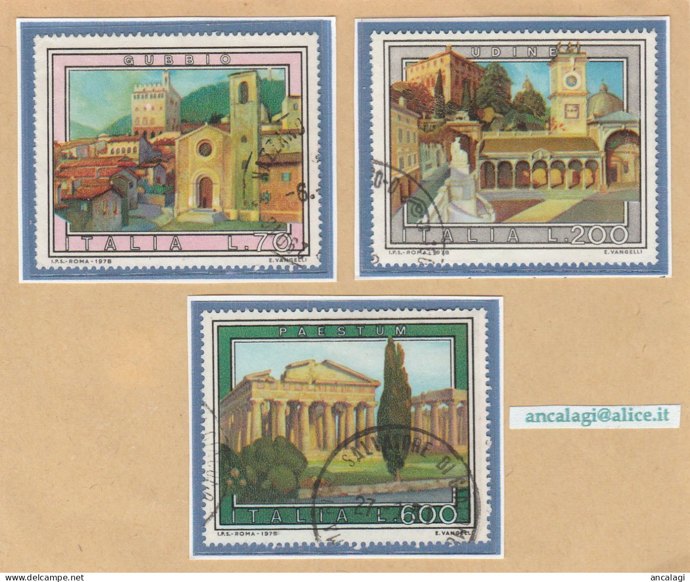 USATI ITALIA 1978 - Ref.0388B "PROPAGANDA TURISTICA" Serie Di 3 Val. - - 1971-80: Used