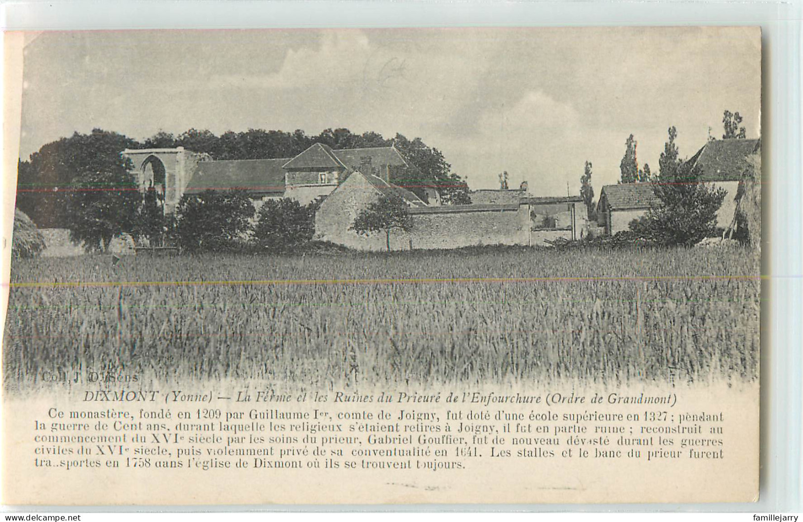 34329 - DIXMONT - LA FERME ET LES RUINES DU PRIEURE DE L ENFOURCHURE - Dixmont