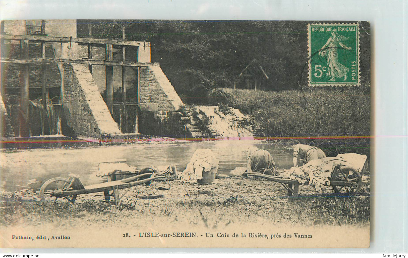 34144 - L ISLE SUR SEREIN - UN COIN DE LA RIVIERE PRES DES VANNES - L'Isle Sur Serein