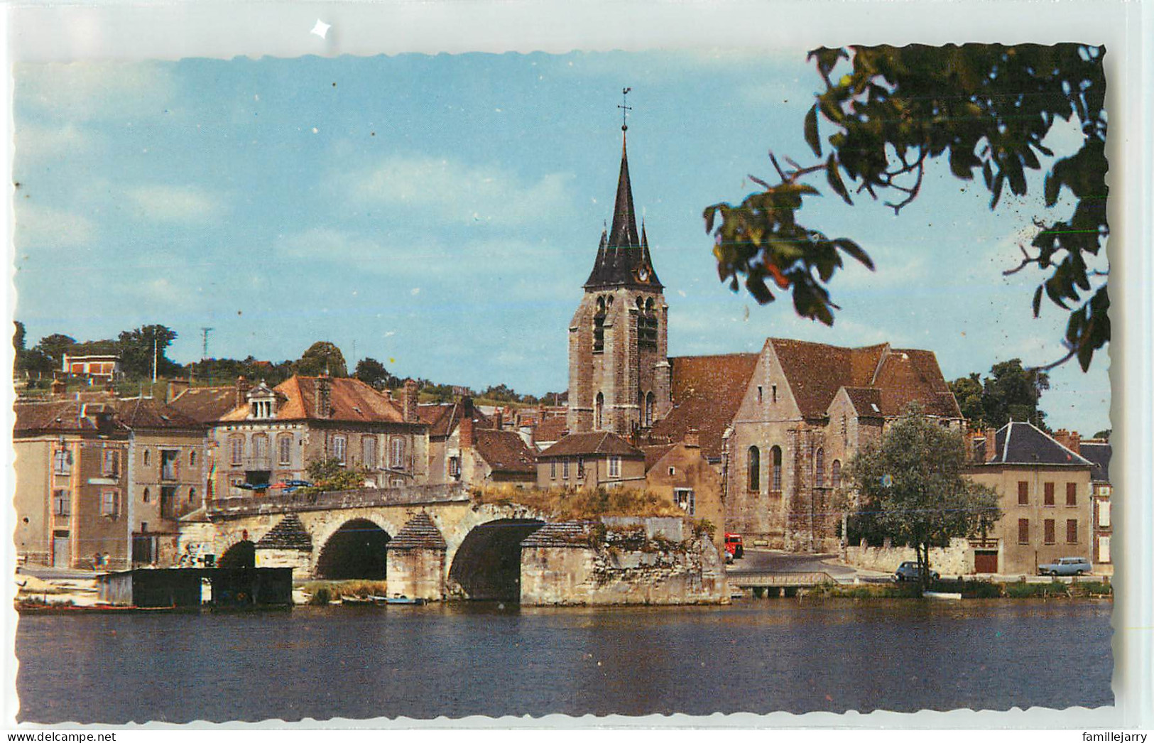 34800 - PONT SUR YONNE - CPSM - LE VIEUX PONT ET L EGLISE - Pont Sur Yonne