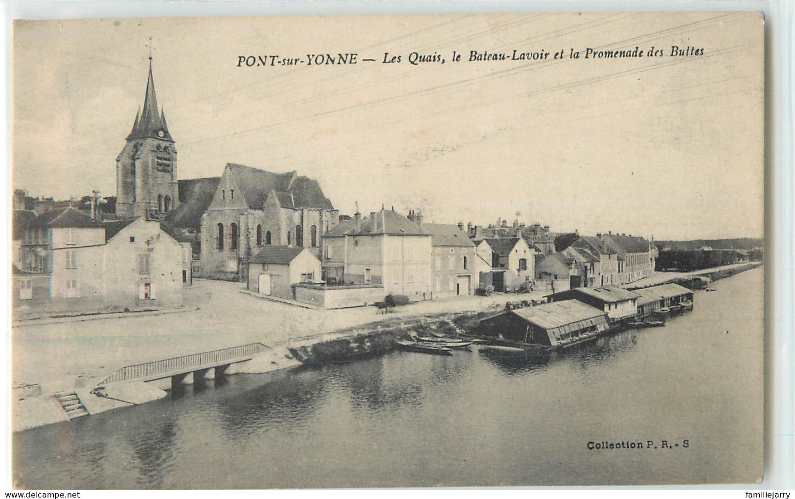 34788 - PONT SUR YONNE - LES QUAIS LA BATEAU LAVOIR ET LA PROMENADE DES BULLES - Pont Sur Yonne