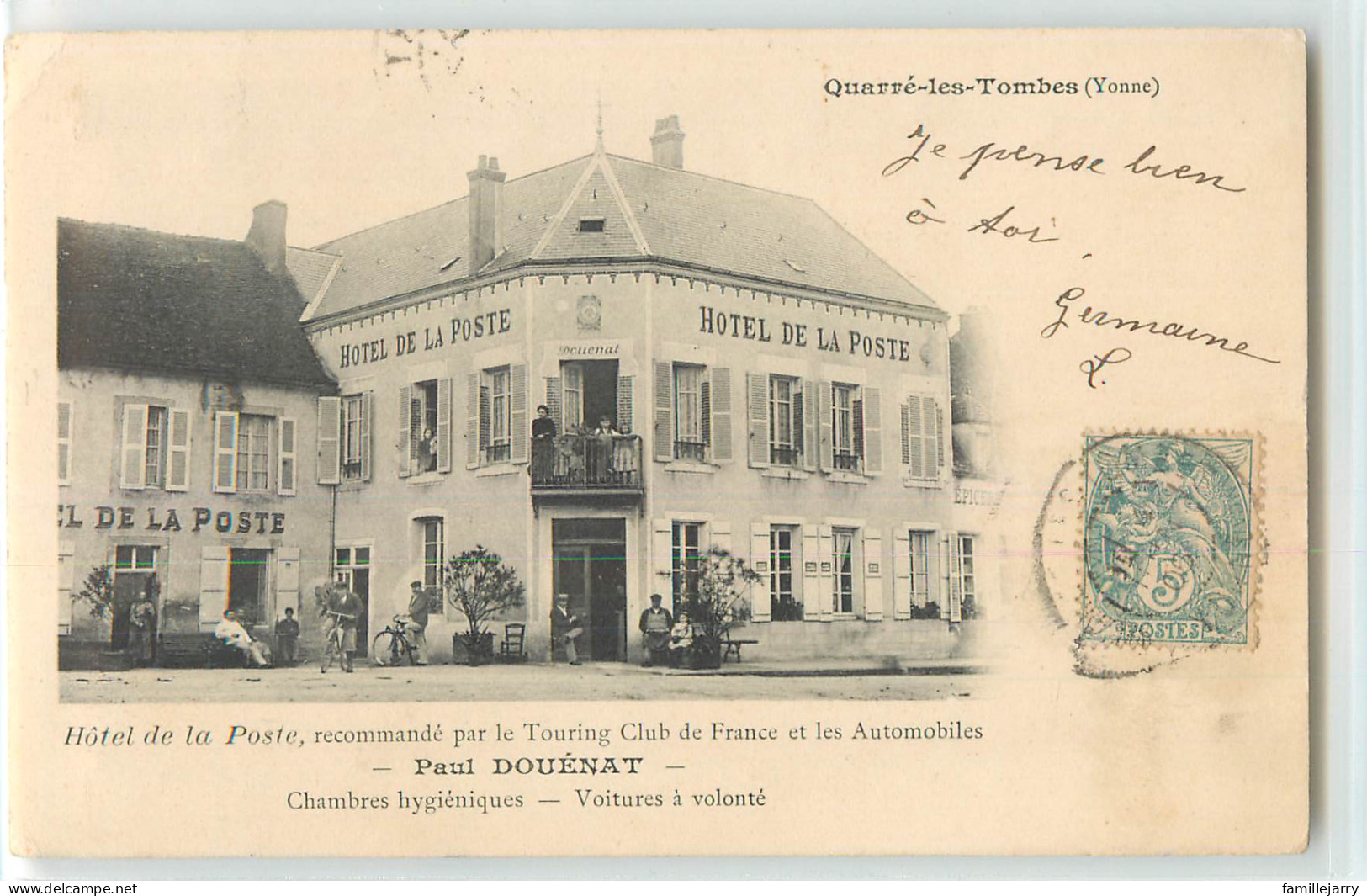 34753 - QUARRE LES TOMBES - HOTEL DE VILLE RECOMMANDE PAR LE TOURING CLUB DE FRANCE ET LES AUTOMOBILES  - Quarre Les Tombes